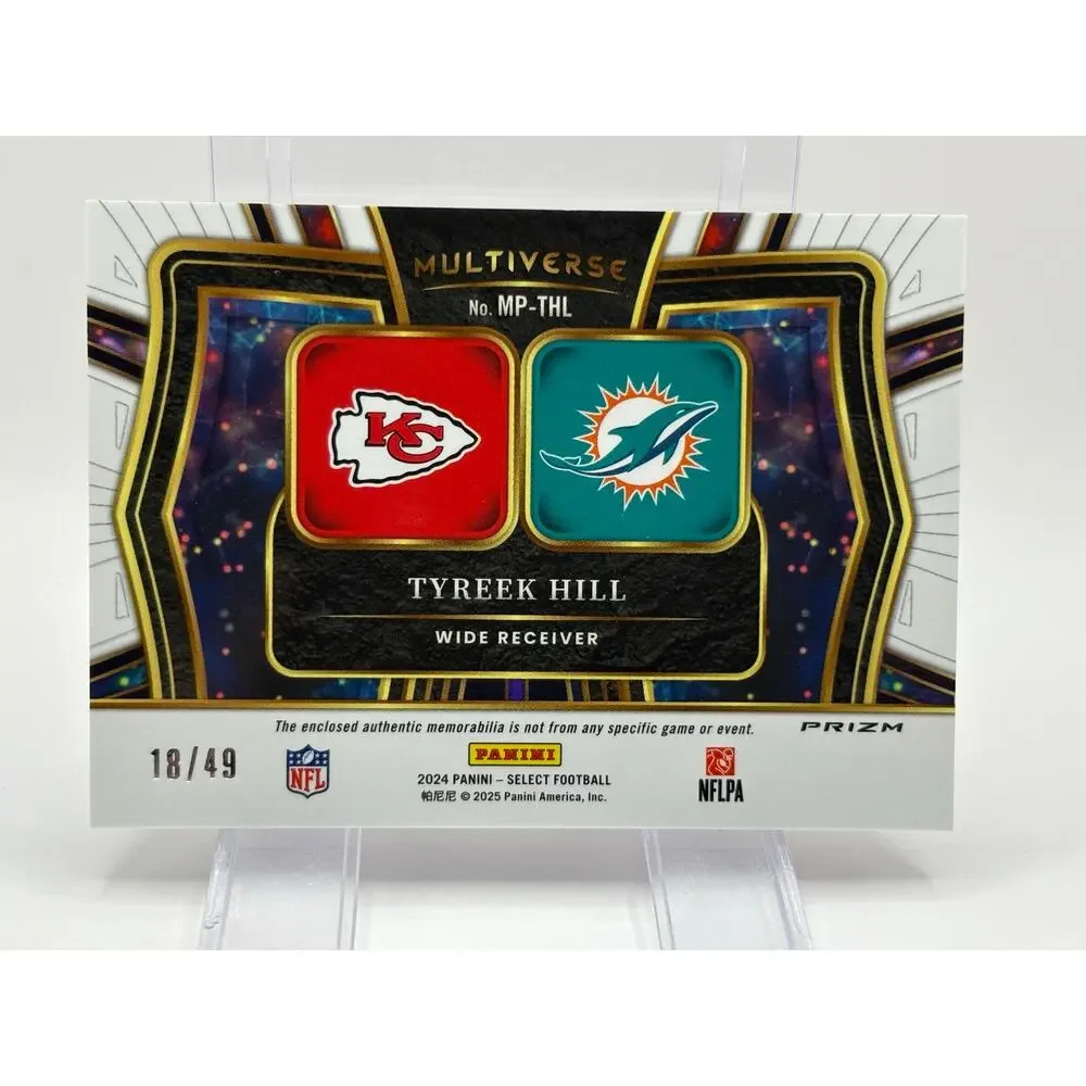 2024 Panini Select Tyreek Hill Bronze Multiverse Dual Jersey Patch 18/49 SP